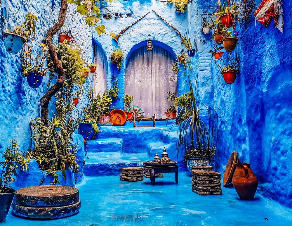 chefchaouen maroko kota estetik indie